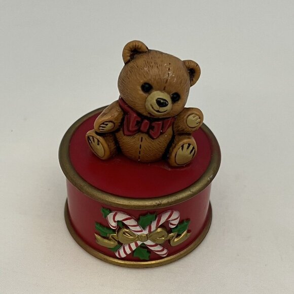 3 Vintage Hallmark Bear Themed Ornaments Trinket Box Polar Bear Mom And Dad - Picture 2 of 16